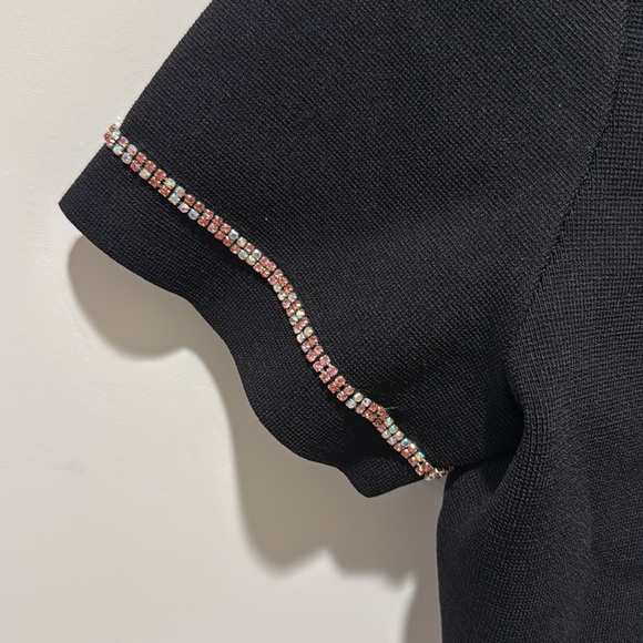 NEW Sandro crystal-embellished cropped cardigan size 2 - Picture 3 of 10